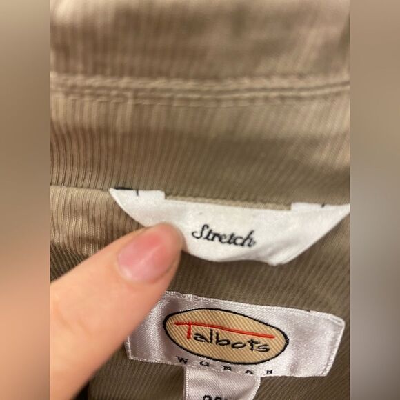 Talbots Ladies 20W Tan & White Suit Coat - Picture 3 of 4